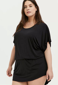 BLACK DROP WAIST TUNIC SWIM COVER UP $38.15/$54.50